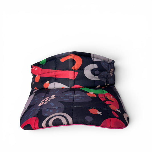Visera Noche — Abstracto Rojo y Verde
