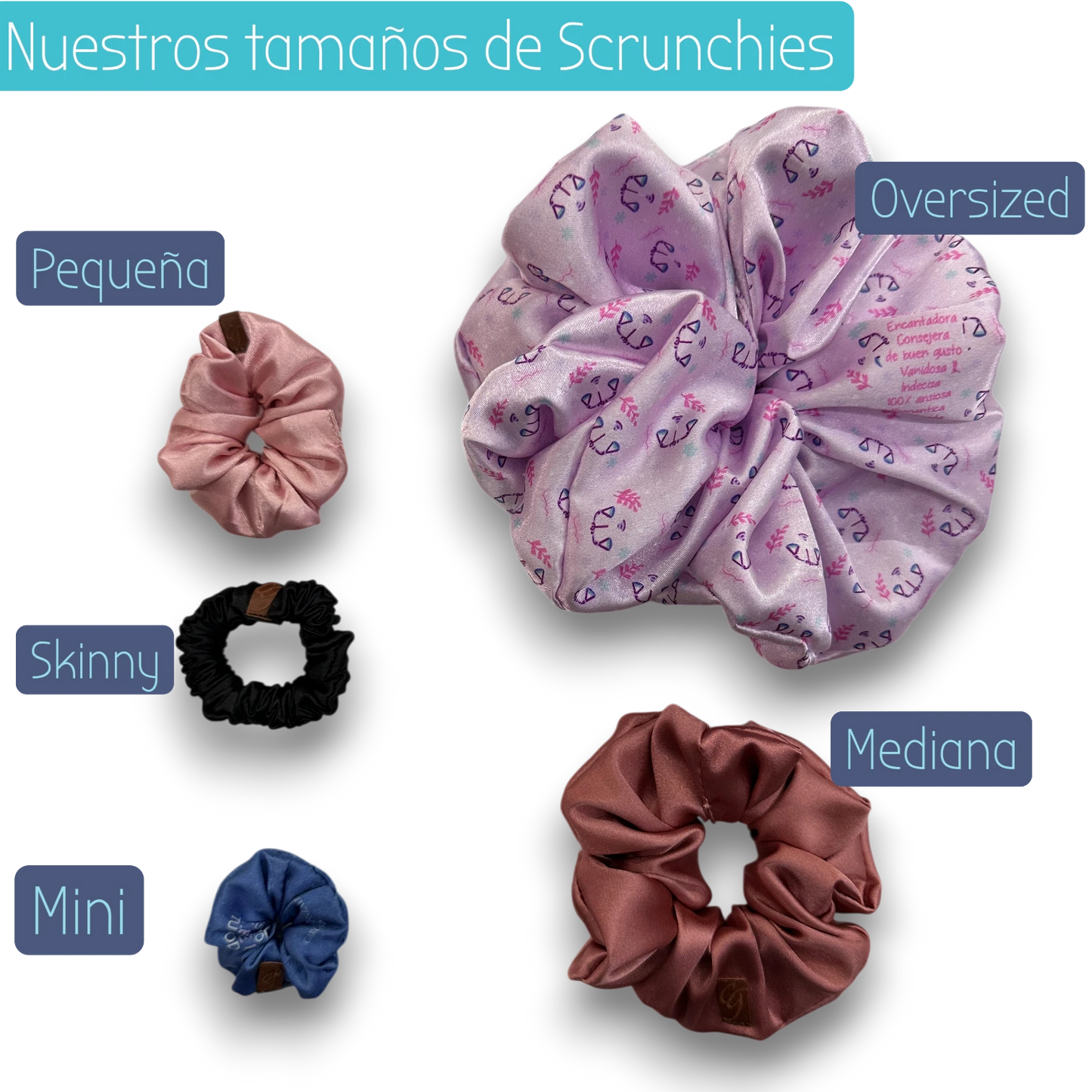 Guía de tamaños Scrunchies - Carolina González