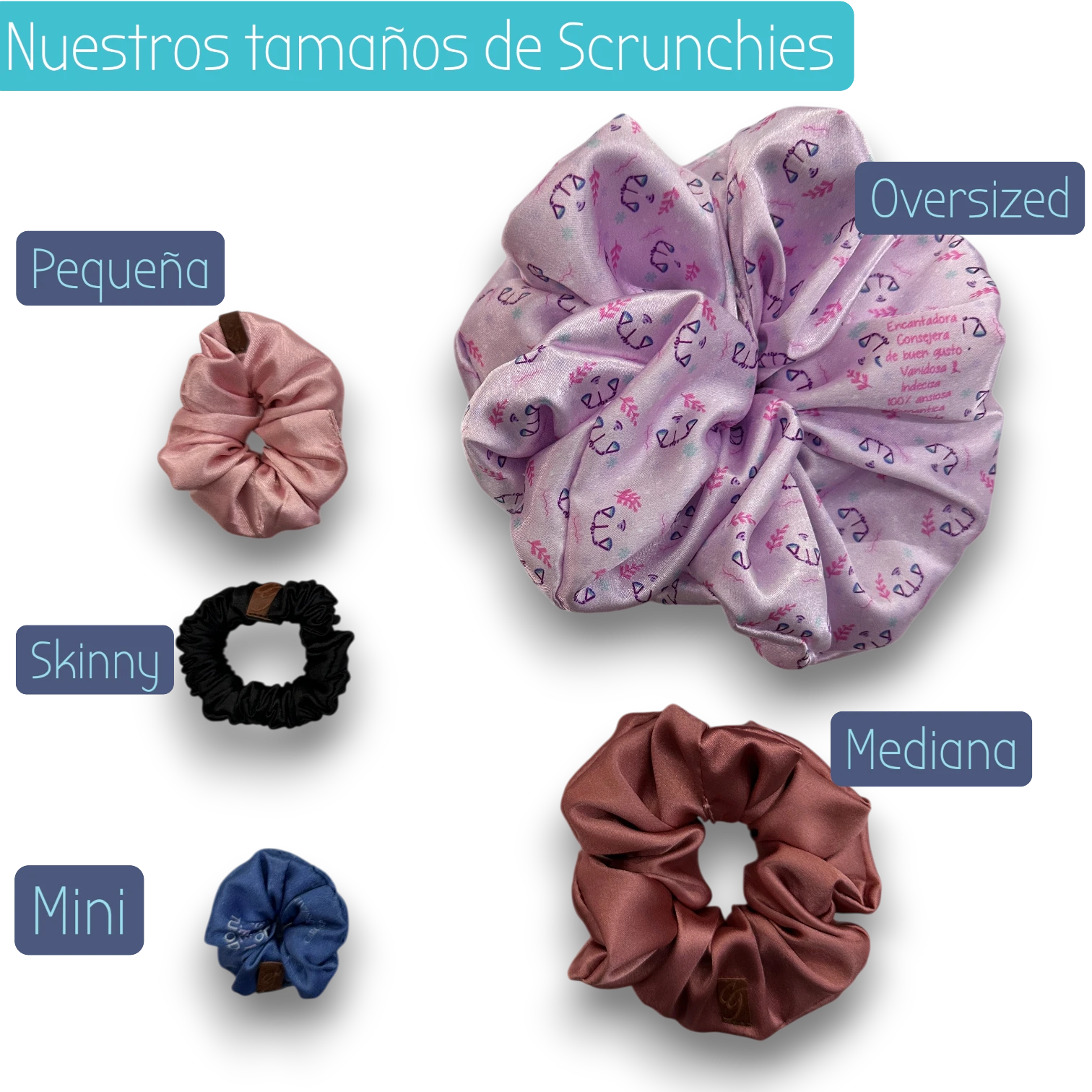 Guía de tamaños Scrunchies - Carolina González